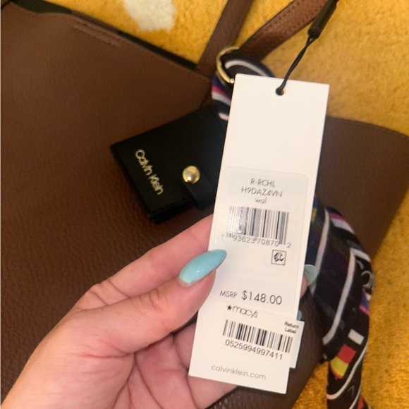 NEW Calvin Klein Brown Tote Purse - Picture 2 of 5